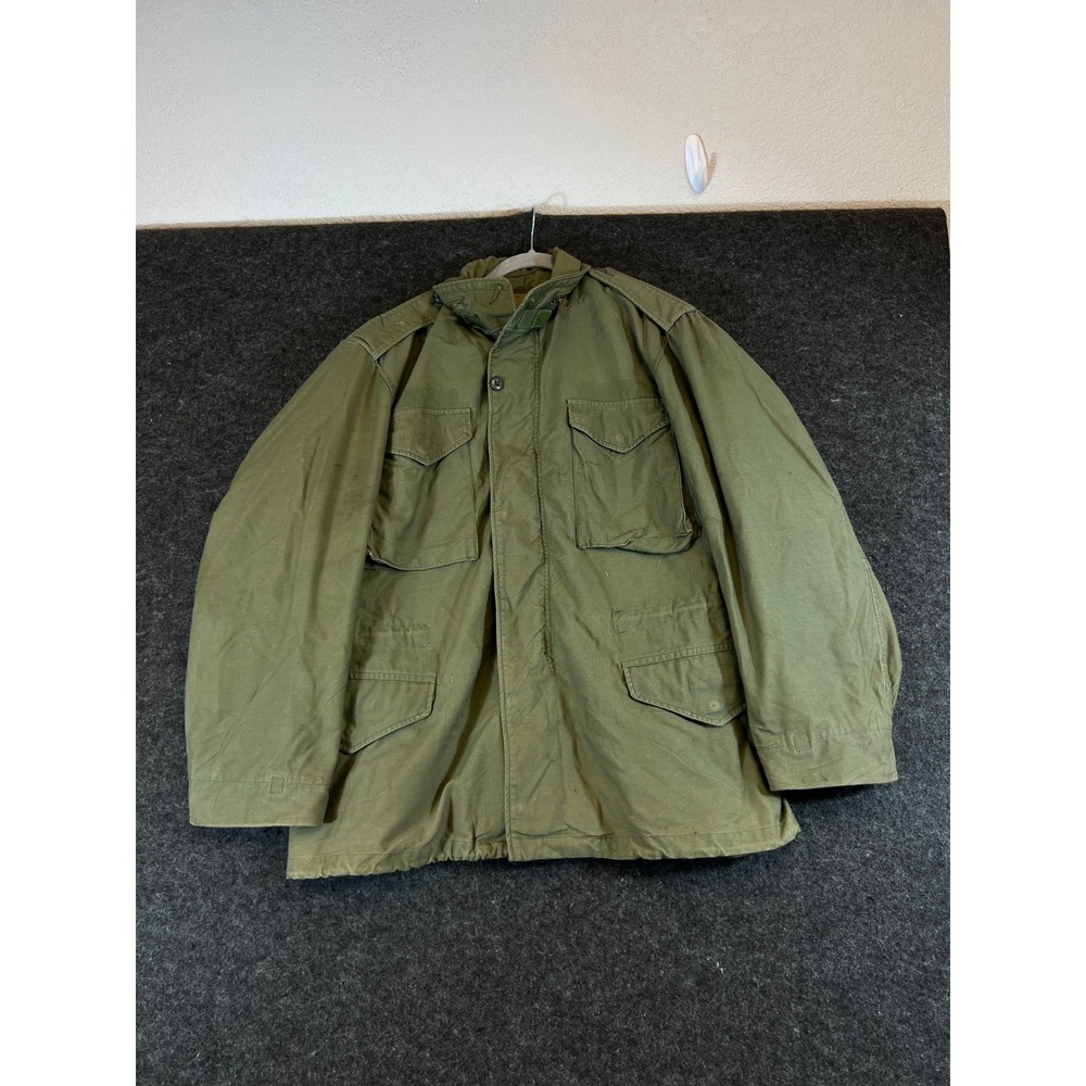 Vintage 1978 Alpha M-65 Field Coat Olive Green Medium Regular Military Vietnam